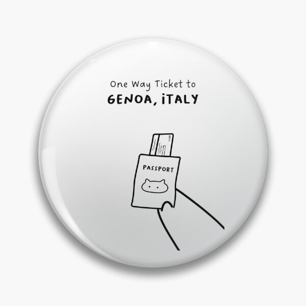 Item preview, "One Way Ticket to Genoa, Italy" | Travel, Vacation designed and sold by RM-Journey.