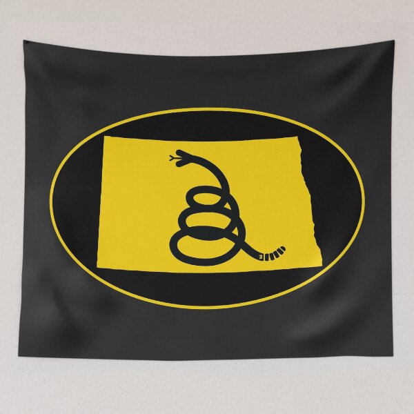 Item preview, NORTH DAKOTA - Freedom Is The Superpower - Modern Gadsden Snake Flag - Dont Tread On Me design designed and sold by pelagio.