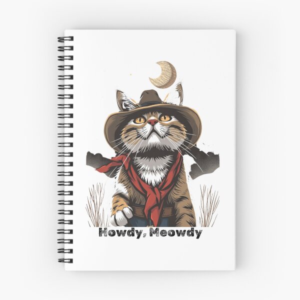 Item preview, cowboy cat with cowboy hat and Howdy Meowdy designed and sold by GinnyGi.