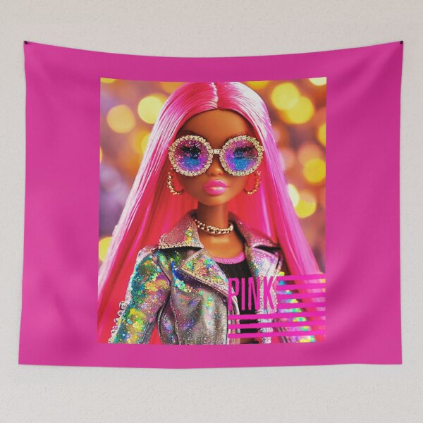 Item preview, Vibrant Pink Diva: Glam Fashion Doll Art Print designed and sold by MelissaMelovich.