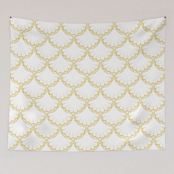 Item preview, Golden shell outlines designed and sold by coloryourwings.