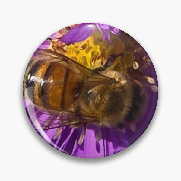 Item preview, Large bee on a purple aster designed and sold by jbb1955.