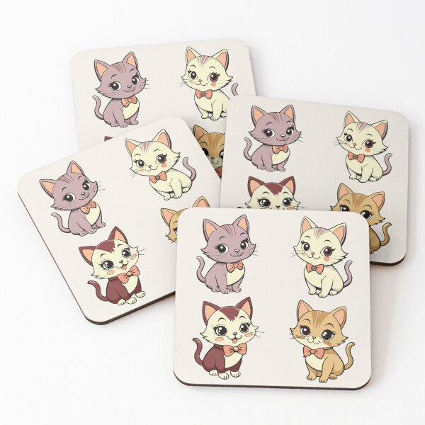 Item preview, cute kittens wearing bows set designed and sold by rlav123.