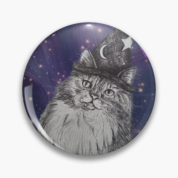 Artikelvorschau, Katze Merlin Zauberer entworfen und verkauft von DaughertyDraws.