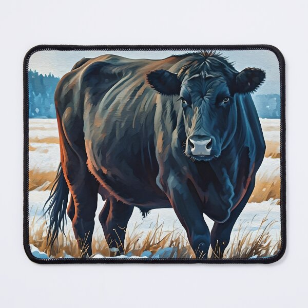 Item preview, Black Angus In A Field Of Fresh Snow designed and sold by Paw's Arts.