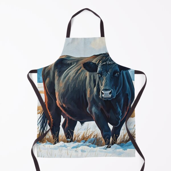 Item preview, Black Angus In A Field Of Fresh Snow designed and sold by Paw's Arts.