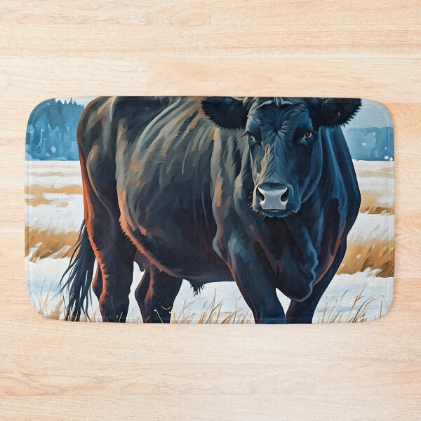 Item preview, Black Angus In A Field Of Fresh Snow designed and sold by Paw's Arts.
