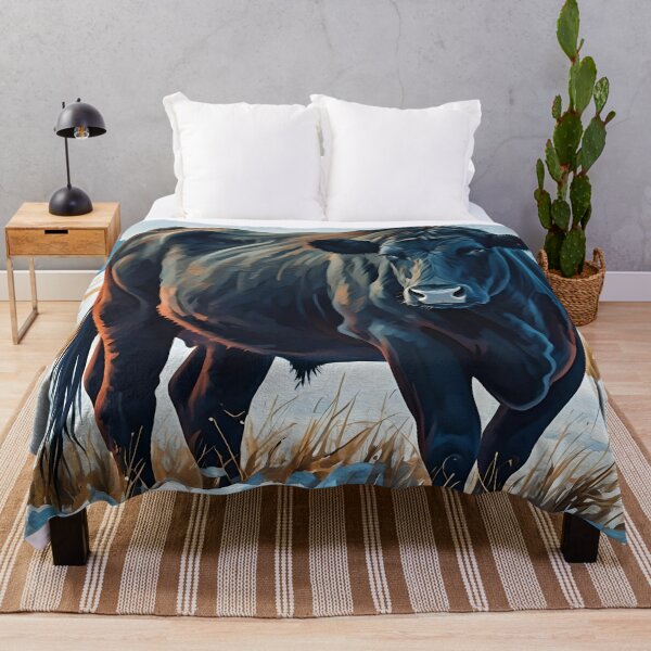 Item preview, Black Angus In A Field Of Fresh Snow designed and sold by Paw's Arts.