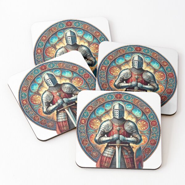 Item preview, Medieval warrior with stained glass designed and sold by egeportakaloglu.