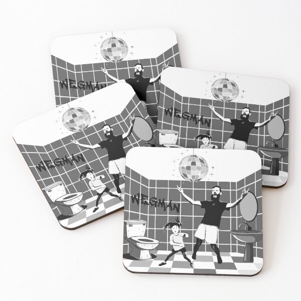 Item preview, Wegman Bathroom Disco B&W designed and sold by Meowdonna Art.