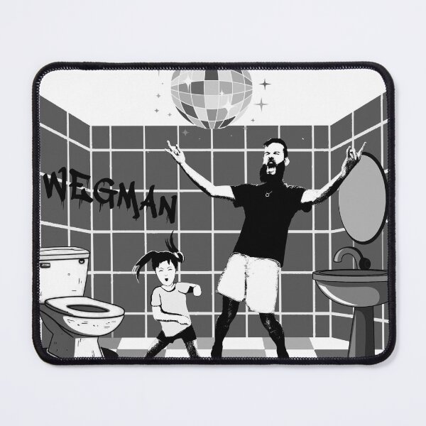 Item preview, Wegman Bathroom Disco B&W designed and sold by Meowdonna Art.