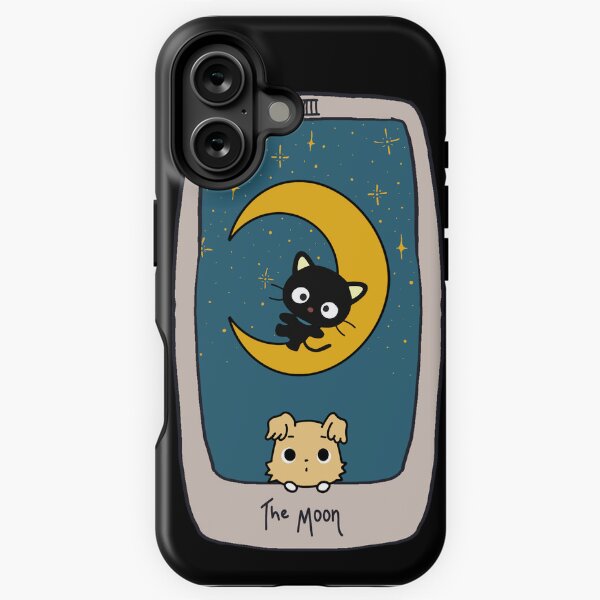 Vista previa del artículo con la obra «Tarot de Sanrio “La Luna” Chococat y Chibimaru», diseñado y vendido por GobboYaga.