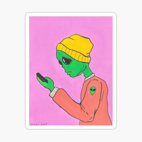 Item preview, Texting alien  designed and sold by KaleeCats.