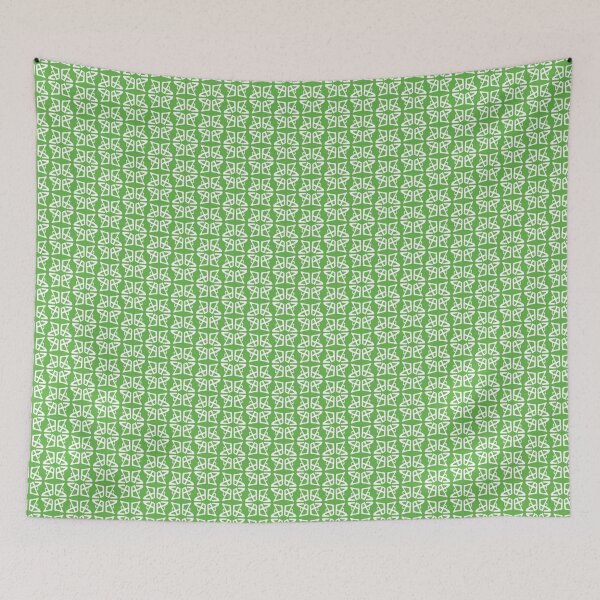 Item preview, HEX. SPACED. ABSTRACT NOUVEAU PATTERN. GREEN/WHITE. designed and sold by 5hertz.