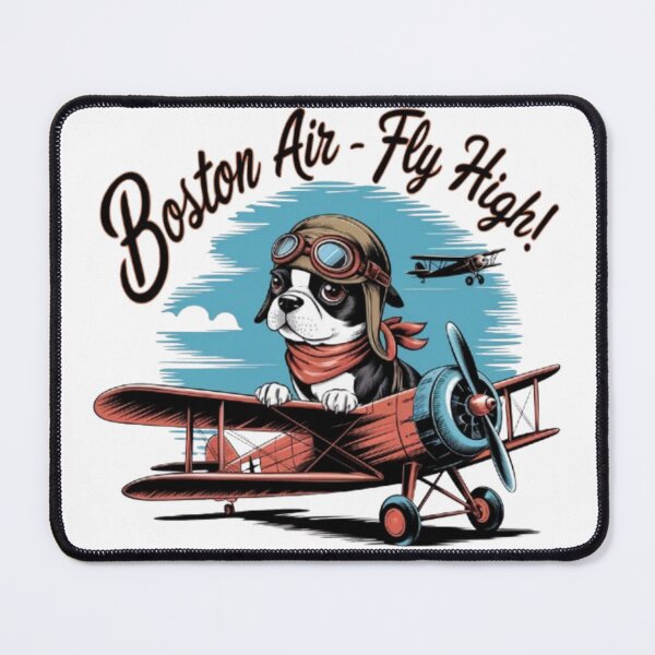 Item preview, Boston Terrier Pilot in Vintage Plane Cockpit designed and sold by Petpixy.