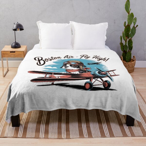 Item preview, Boston Terrier Pilot in Vintage Plane Cockpit designed and sold by Petpixy.