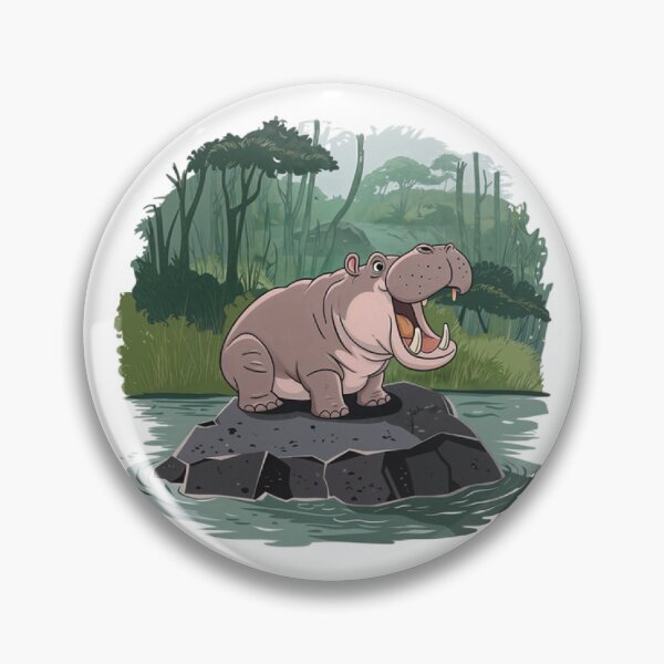 Item preview, Moo Deng with a Wide Open Mouth Showing Its Teeth designed and sold by savecloth.