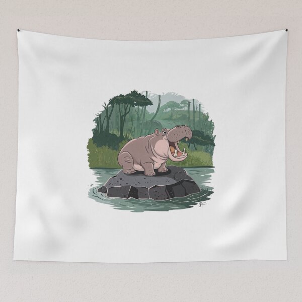 Item preview, Moo Deng with a Wide Open Mouth Showing Its Teeth designed and sold by savecloth.