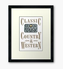 Classic Country & Western (Longhorn Star) Framed Print