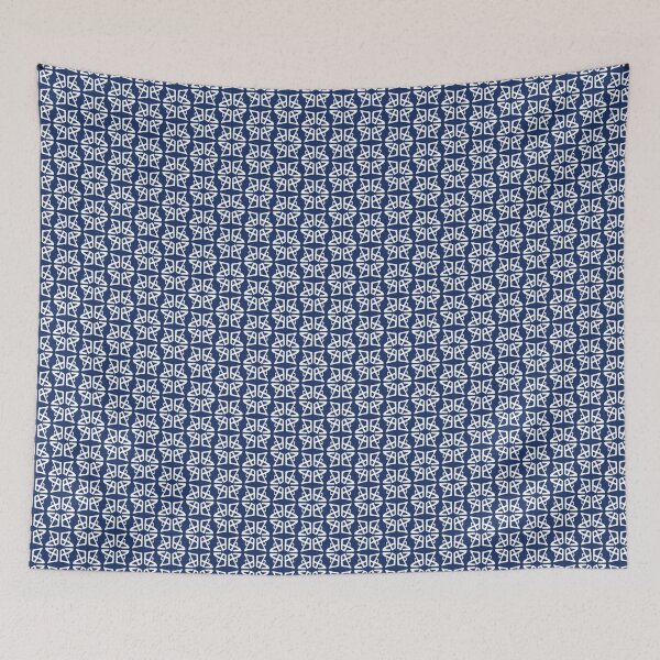 Item preview, SPACED. ABSTRACT NOUVEAU PATTERN. BLUE/WHITE. designed and sold by 5hertz.