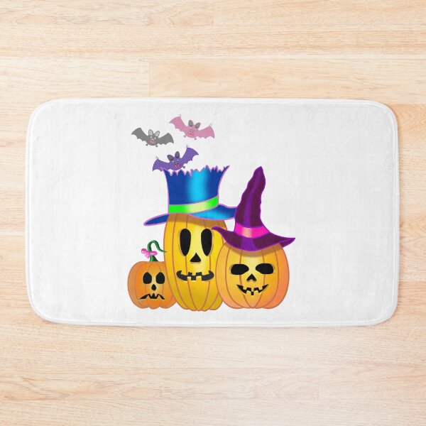 Artikelvorschau, Halloween - three pumpkins and bats entworfen und verkauft von Andy-und-Andy.