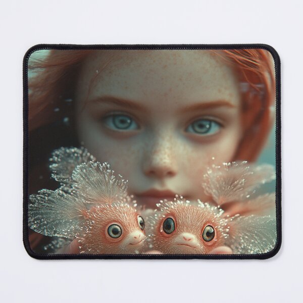 Item preview, Mystical Girl with Shimmering Creatures designed and sold by Anuka Ganchimeg.