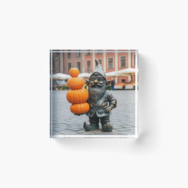 Item preview, Thinking of Wroclaw - Gnome Selling Pumpkins designed and sold by Purrfecta.