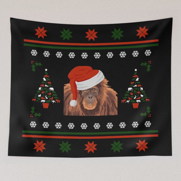 Item preview, Ugly Christmas Sweater - Orangutan designed and sold by GeoCreate.