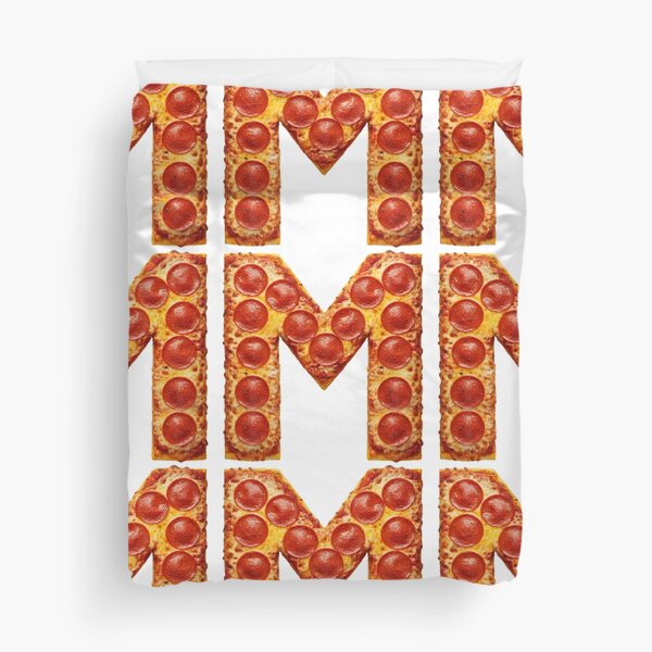 PIZZA LETTER M Duvet Cover