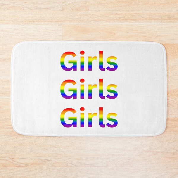 Item preview, Girls Girls Girls - Lesbian Typography, Rainbow Flag Colors designed and sold by Travelslightly.
