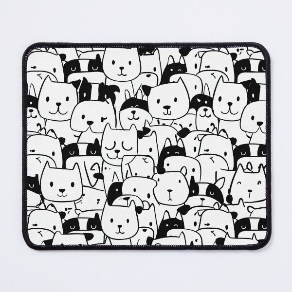 Item preview, Cats and Dogs Doodle Pattern Seamless designed and sold by Happy-Karma.