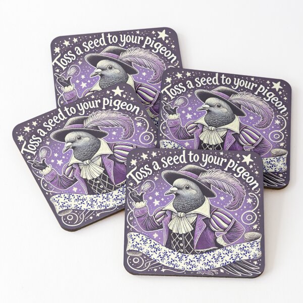 Item preview, Toss a Seed to Your Pigeon – Regal Pigeon in Renaissance Attire designed and sold by KukitoHandmade.