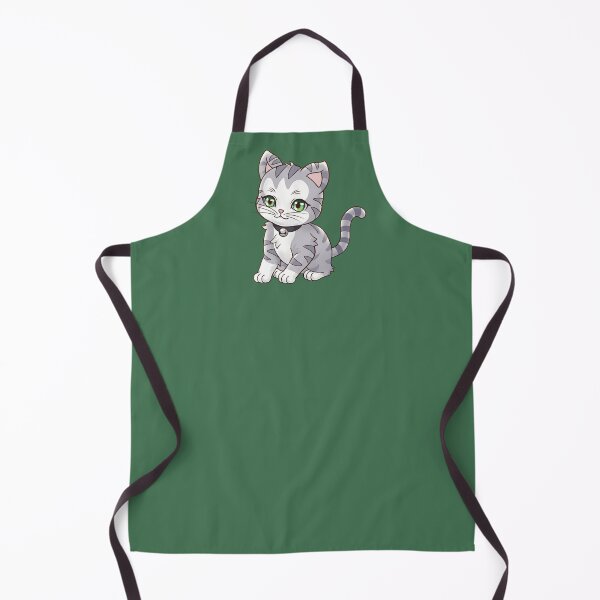 Item preview, Adorable Gray Kitten with Big Green Eyes designed and sold by InspiredForever.