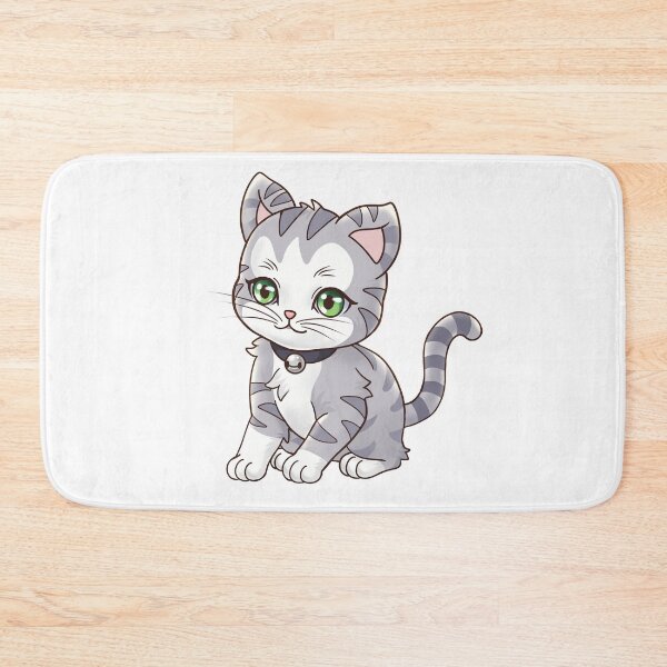 Item preview, Adorable Gray Kitten with Big Green Eyes designed and sold by InspiredForever.