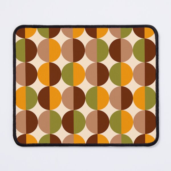 Item preview, Retro 70s half circles midcentury style brown moss designed and sold by Dana Du.