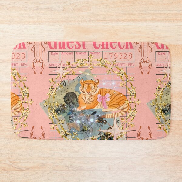 Item preview, Pink Vintage Ornate Frame with Tiger designed and sold by bowsbotanicals.