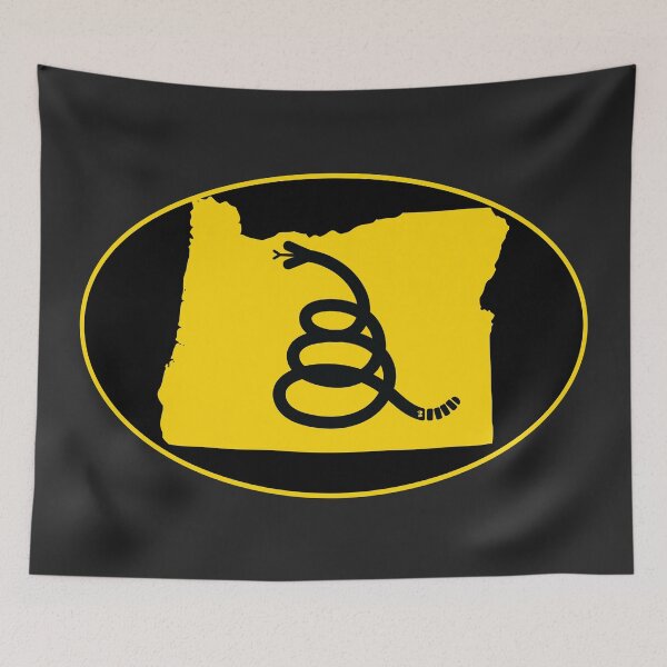 Item preview, OREGON - Freedom Is The Superpower - Modern Gadsden Snake Flag - Dont Tread On Me design designed and sold by pelagio.