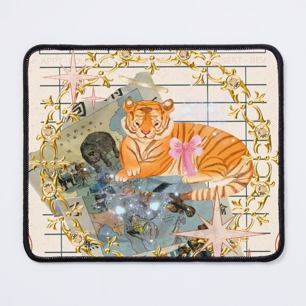 Item preview, Vintage Tiger with Fancy Ornate Frame designed and sold by bowsbotanicals.