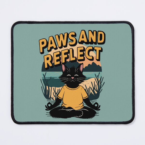 Item preview, Paws And Reflect Black Cat Yoga designed and sold by NosandEdgy.