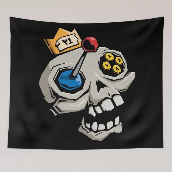 Item preview, Player One Skull designed and sold by Benbam-Studio.
