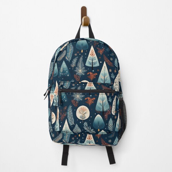 Item preview, pine trees in blue winter wonderland designed and sold by CuratedEmporium.