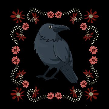 Artwork thumbnail, Folk Raven by RhondaLuluArt