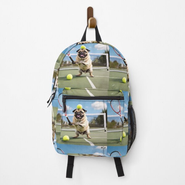 Item preview, little puggy tennis player designed and sold by pug-maniac.