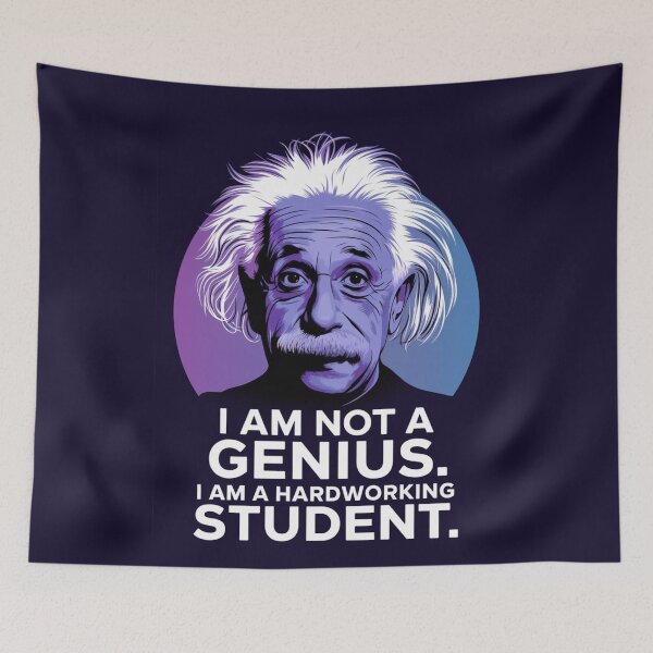 Item preview, albert einstein i not a genius i am a hardworking student designed and sold by martin max.