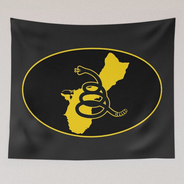 Item preview, GUAM - Freedom Is The Superpower - Modern Gadsden Snake Flag - Dont Tread On Me design designed and sold by pelagio.