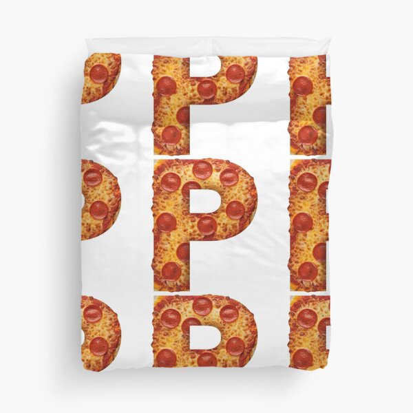 PIZZA LETTER P Duvet Cover
