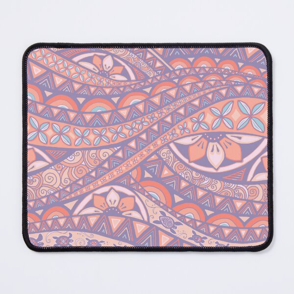 Item preview, Pacific waves w baby turtles & flowers - retro orange designed and sold by AprilAppleArt.