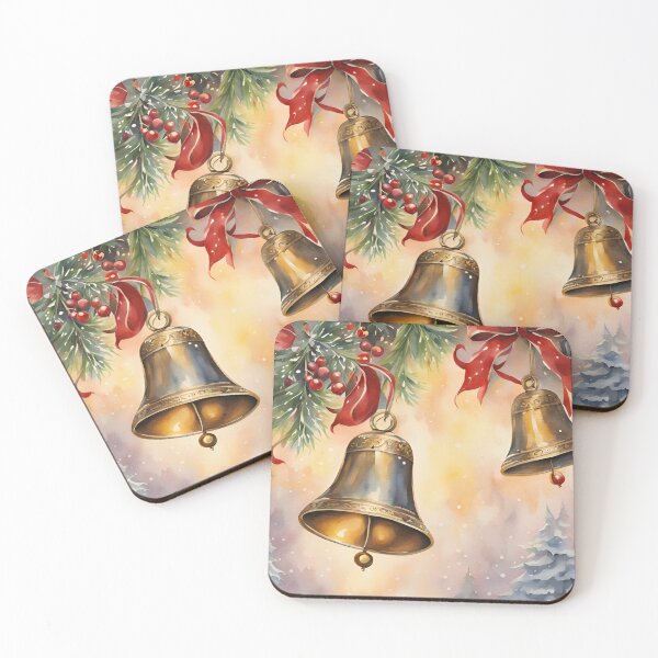 Item preview, Christmas Bells Watercolor Design designed and sold by Tammy Marie Russell.