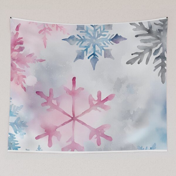 Artikelvorschau, Weihnachten Schneeflocken Aquarell Design entworfen und verkauft von Tammy Marie Russell.