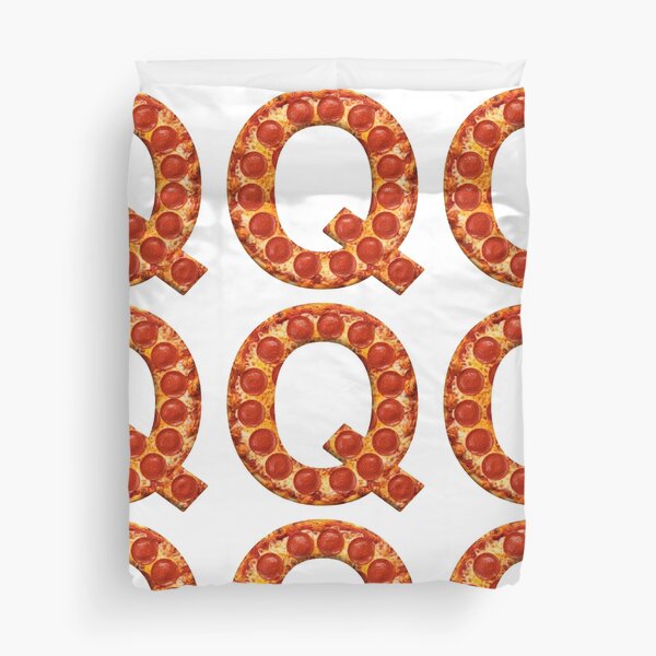PIZZA LETTER Q Duvet Cover